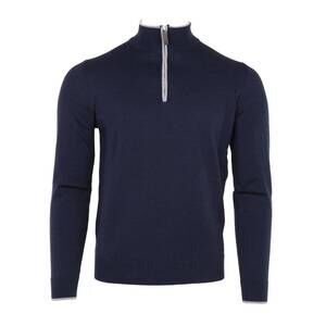 NEW HAGEN men's quarter zip in navy/grey